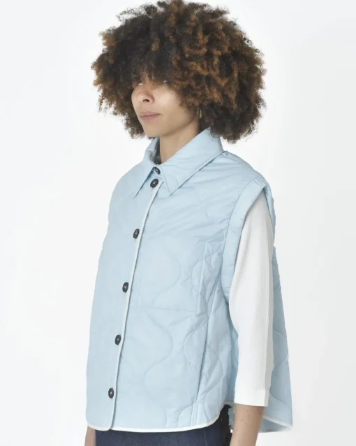 La Piscine Paris Veste sans manche e clair T_Coat*Femme Blousons & Vestes