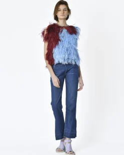 La Piscine Paris Veste sans manches à plumes Maison Pere*Femme Blousons & Vestes