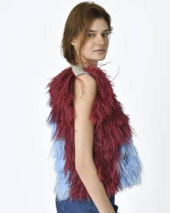 La Piscine Paris Veste sans manches à plumes Maison Pere*Femme Blousons & Vestes