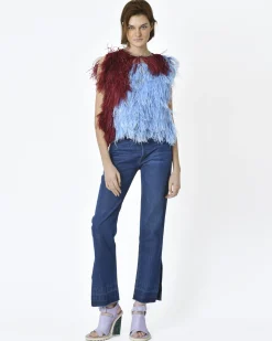 La Piscine Paris Veste sans manches à plumes Maison Pere*Femme Blousons & Vestes
