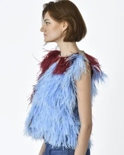 La Piscine Paris Veste sans manches à plumes Maison Pere*Femme Blousons & Vestes