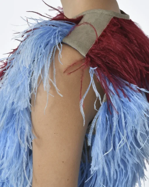 La Piscine Paris Veste sans manches à plumes Maison Pere*Femme Blousons & Vestes