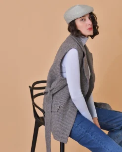 La Piscine Paris Veste sans manches en laine à imprimé chevron Chloé Stora*Femme Blousons & Vestes