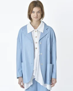 La Piscine Paris Veste simili cuir clair Avn*Femme Blousons & Vestes|Costumes