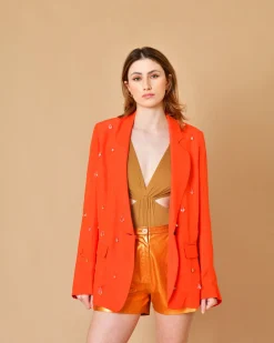 La Piscine Paris Veste tailleur ornée de perles Forte-Forte*Femme Blousons & Vestes