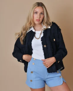 La Piscine Paris Veste tweed à col chemise Edward Achour*Femme Blousons & Vestes