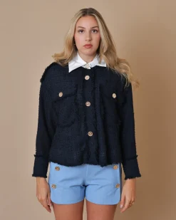 La Piscine Paris Veste tweed à col chemise Edward Achour*Femme Blousons & Vestes
