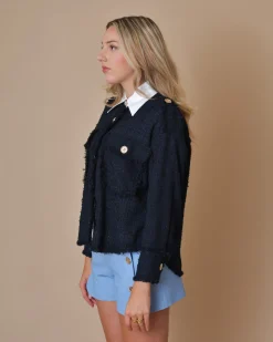 La Piscine Paris Veste tweed à col chemise Edward Achour*Femme Blousons & Vestes