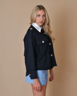 La Piscine Paris Veste tweed à col chemise Edward Achour*Femme Blousons & Vestes