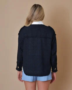La Piscine Paris Veste tweed à col chemise Edward Achour*Femme Blousons & Vestes