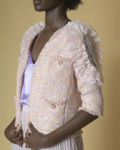 La Piscine Paris Veste tweed à fils et ornements Edward Achour*Femme Blousons & Vestes